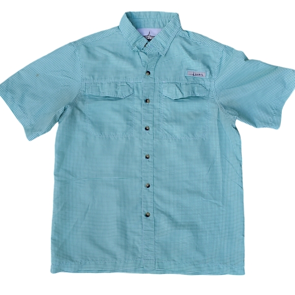 Habit Men's Fishing Short Sleeve Button-up Shirt Lot w/ 40+ Solar Factor Sz M - Picture 7 of 11